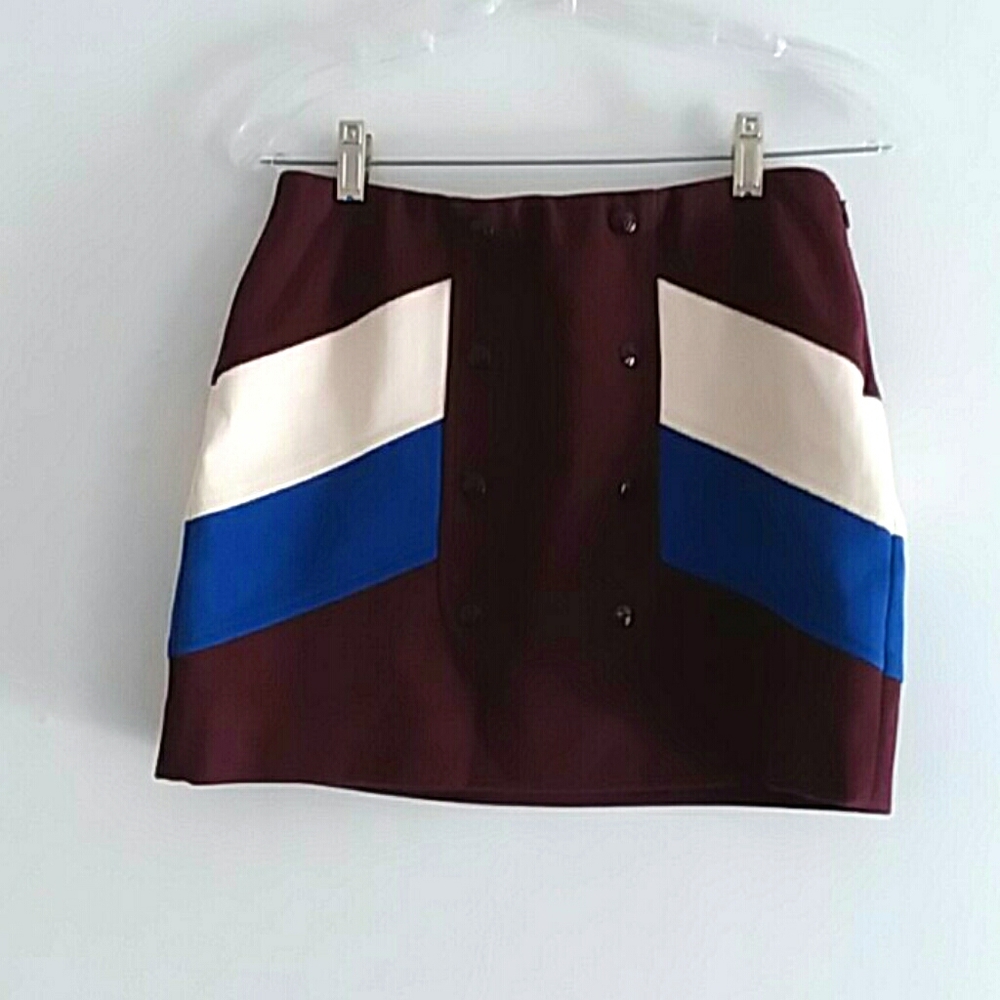 M by Missoni mini skirt Italy color block 6 nwot